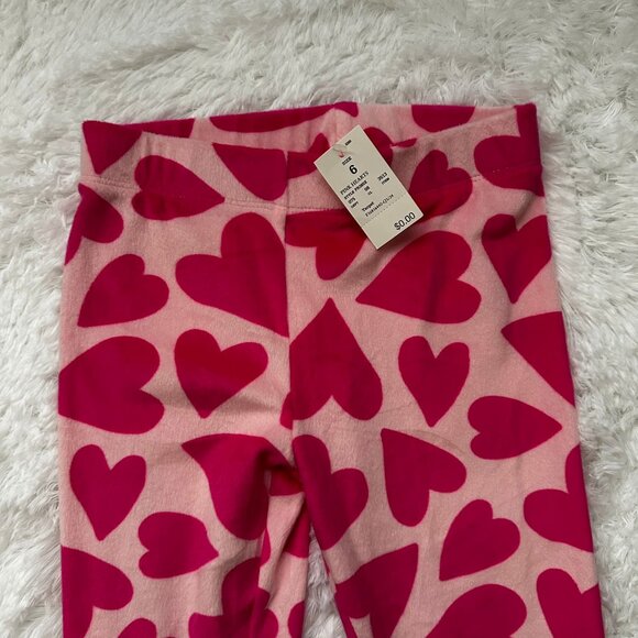 Girls Size 6‎ Pink Heart Print Pajama Sleep Pants NWT Target Cozy Soft Lounge - Picture 2 of 5